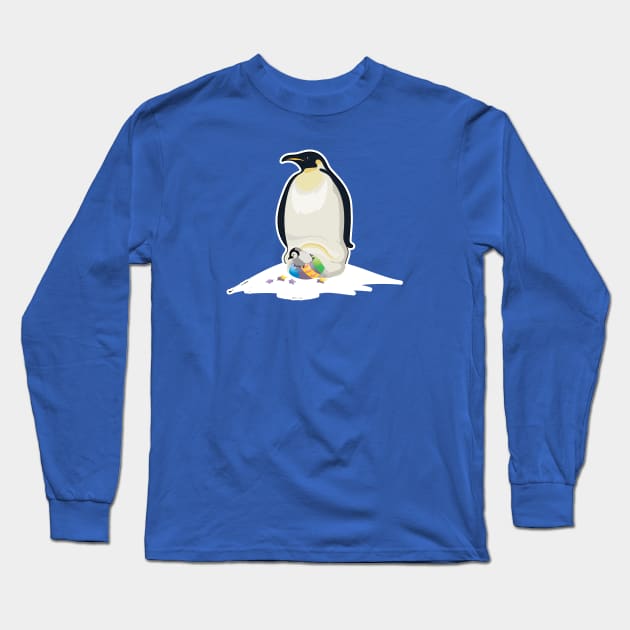 Emperor Penguin Easter Long Sleeve T-Shirt by Peppermint Narwhal